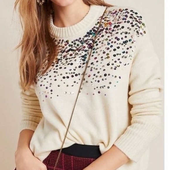 Anthropologie Sweaters - Anthropologie Lea & Viola sequined sweater